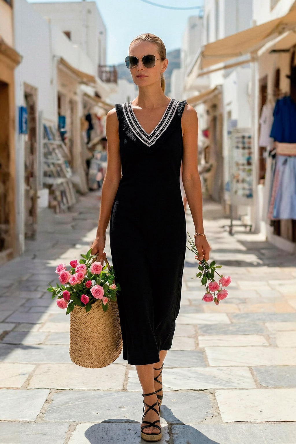 VESTIDO NEGRO MIDI