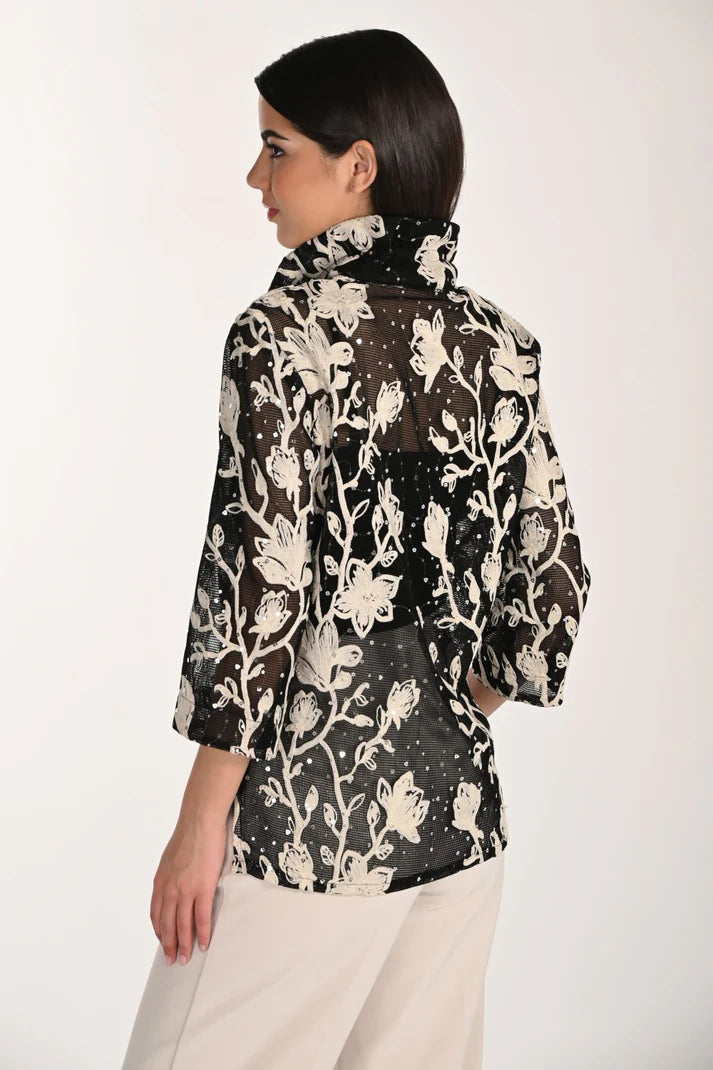 CHAQUETA NEGRO/ALMENDRA