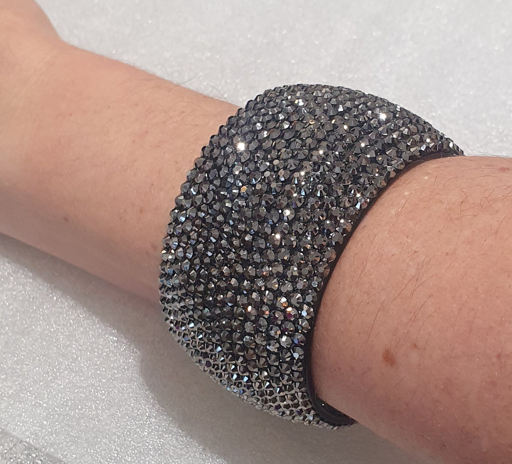 BRAZALETE STRASS PLATA