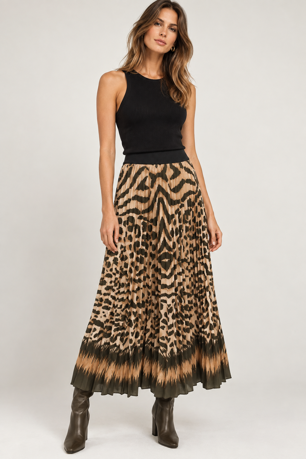 FALDA PLISADA ANIMAL PRINT