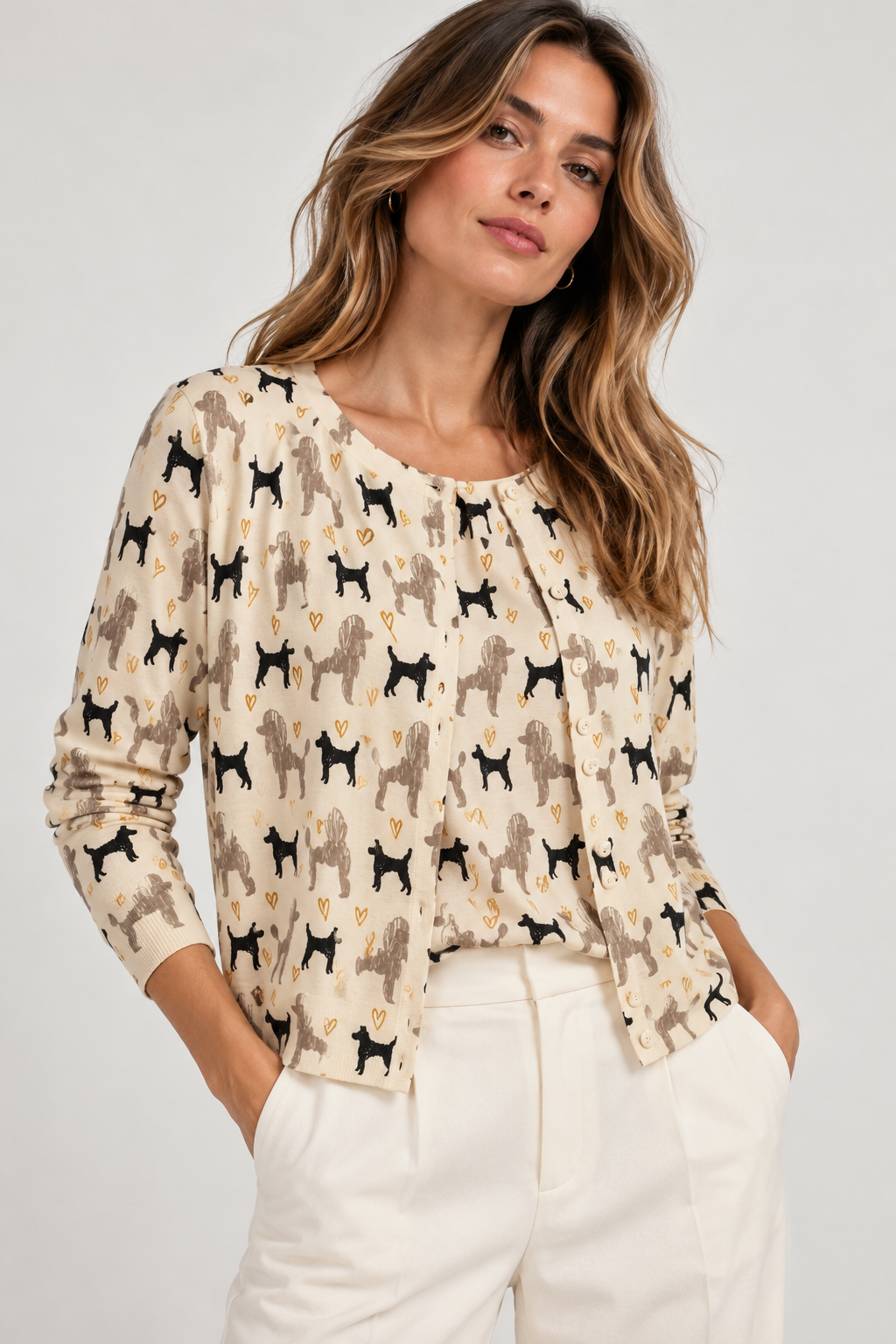 TWIN SET HEART&DOGS