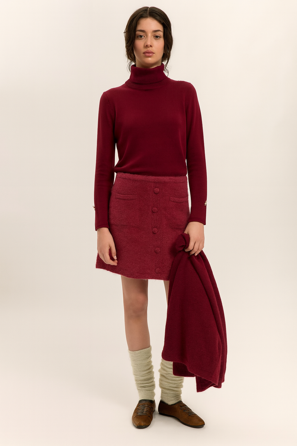 JERSEY DE CUELLO CISNE BOTONES METALIZADOS