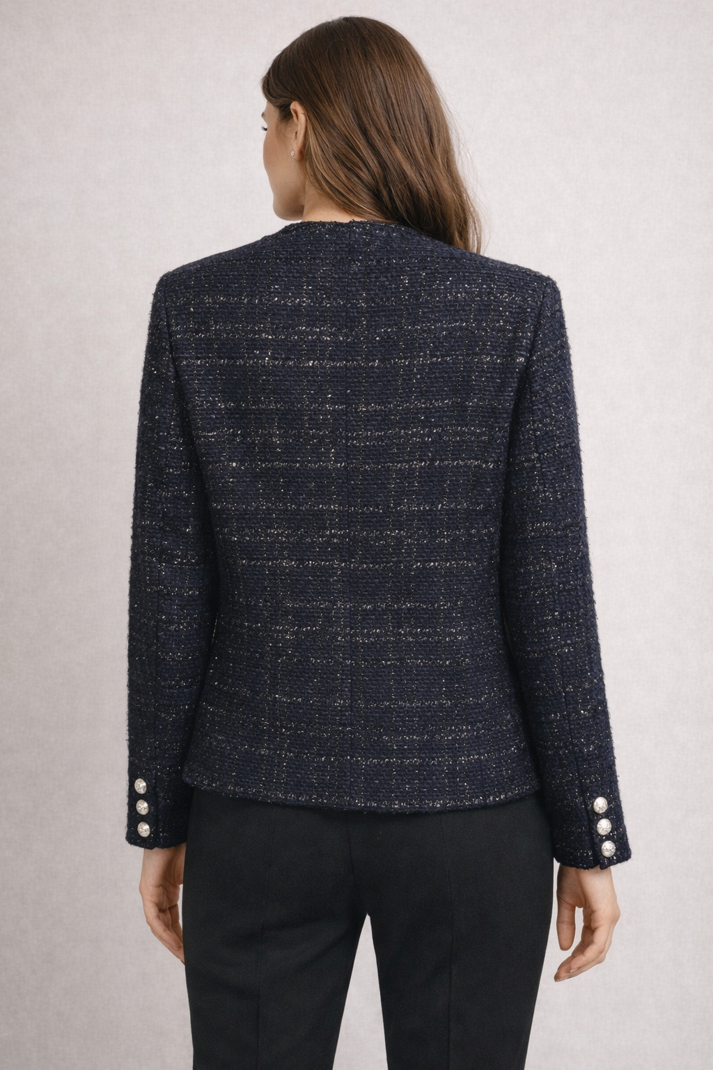 CHAQUETA ESTILO CHANEL MARINO