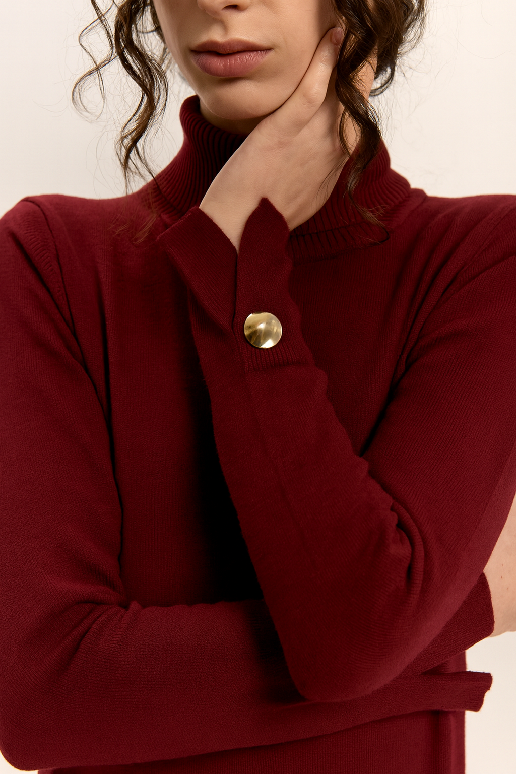 JERSEY DE CUELLO CISNE BOTONES METALIZADOS