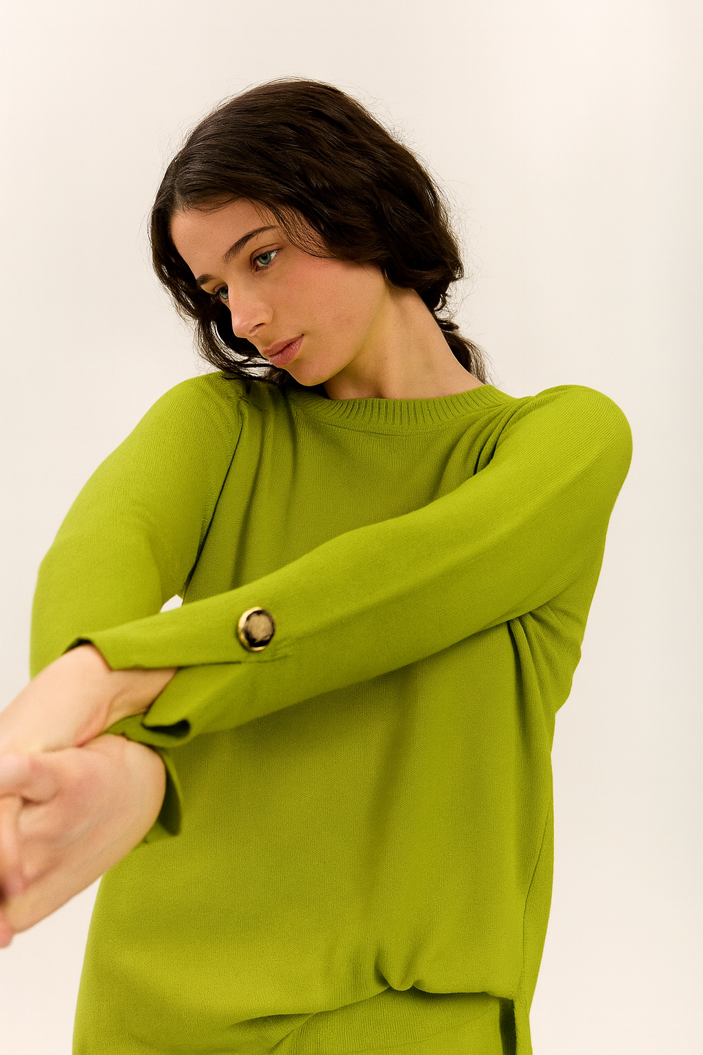 JERSEY DE CUELLO REDONDO BOTONES