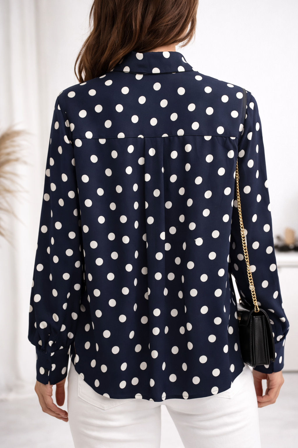 CAMISA MARINO LUNARES BLANCOS