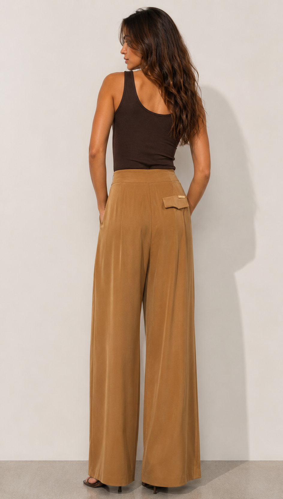 PANTALON FLUIDO CAMEL