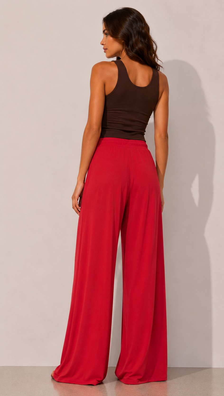 PANTALON FLUIDO ROJO