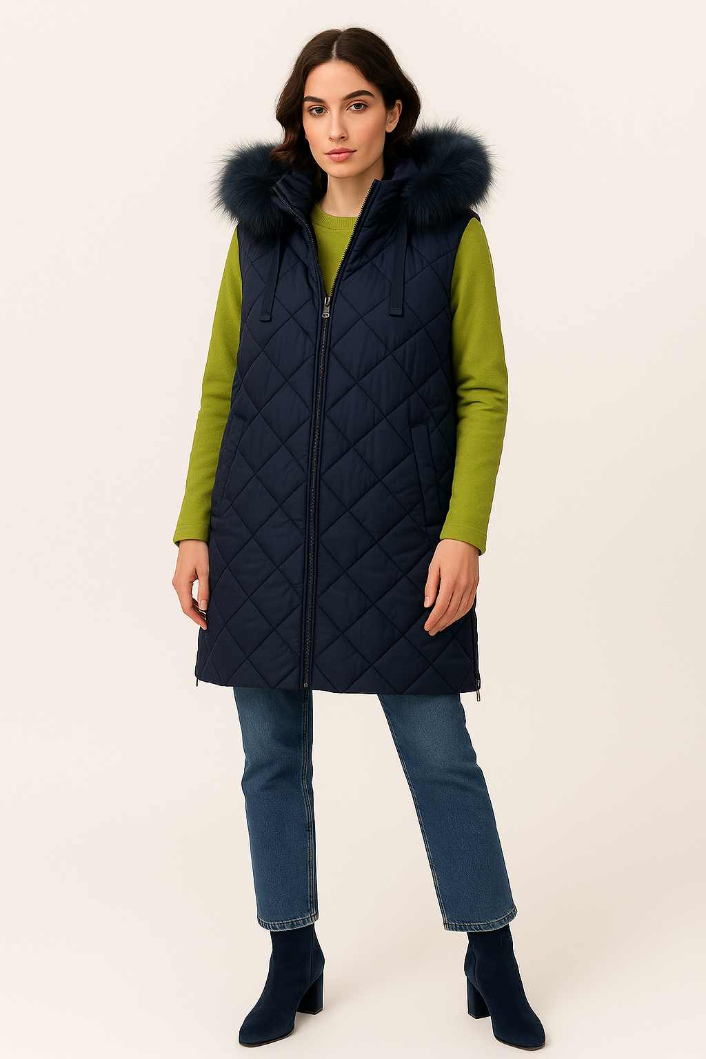 CHALECO ACOLCHADO MARINO