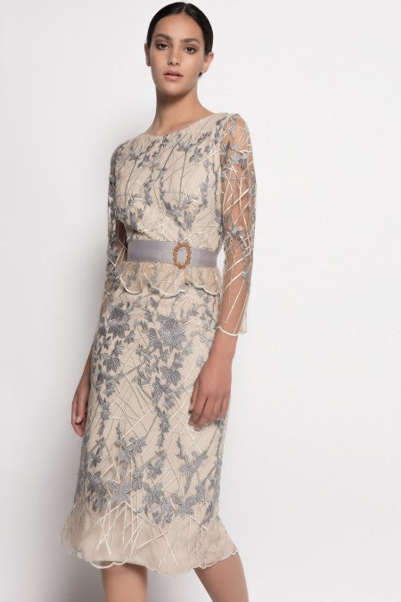 VESTIDO TULL BORDADO
